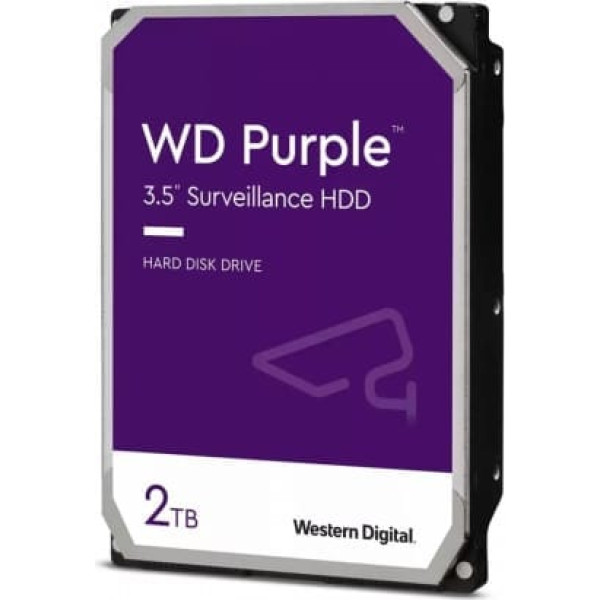 Western Digital wd purple 2tb 3.5 256mb 5400rpm cietais disks wd23purz