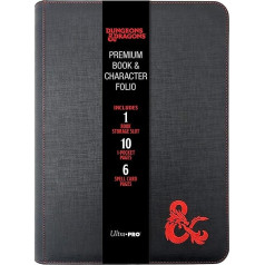 Dungeons & Dragons E-18585 Premium piezīmjdators ar rāvējslēdzēju — melns/pelēks