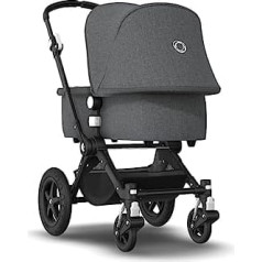 Bugaboo Cameleon 3 Plus 2-in-1 pirmie ratiņi un ratiņi — melni, raibi pelēki