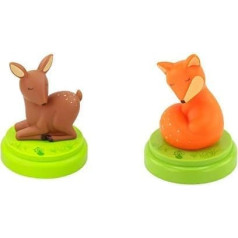 ANSMANN Night Light Deer - jauks miega palīglīdzeklis ar skārienjutīgu sensoru un taimeri - LED nakts gaisma mazulim un nakts gaisma Fox - jauks miega palīglīdzeklis ar skārienjutīgu sensoru un taimeri - LED nakts gaisma mazulim