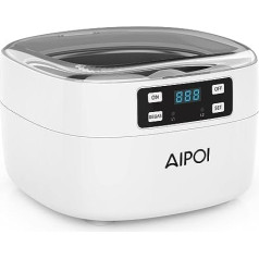 AIPOI Ultrasonic Cleaner for Jewellery Cleaning, 750 ml Ultrasonic Cleaner, 35 W Ultrasonic Bath for Cleaning Jewellery, Glasses, Watches, Dentures etc., Ultrasonic Jewellery Cleaner