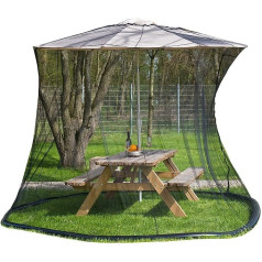 infactory Mosquito Net for Parasols, 330 x 250 cm, 220 Mesh, Black