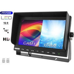 Nvox 9 collu LCD monitors ar atbalstu līdz 2 kamerām 4pin 12v 24v