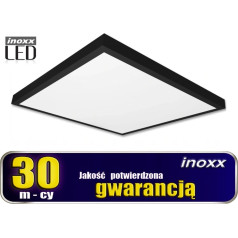 Led panelis 60x60 36w griestu lampas kase 6000k auksts + melns virsmas montāžas rāmis