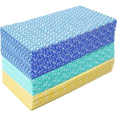 Jebblas Disposable Wipes, Cleaning Cloths, Dish Cloths, Blue Yellow Green, Pack of 120 - Dries and Polishes Cleaning Cloths Workshop