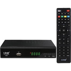 DVB-T2 Decoder HD 1080p H.265 HEVC Digital Receiver Terrestrial HDMI TV Stick 10 Bit 60 FPS, USB WiFi Support, SCART, Ethernet, Universal Remote Control