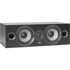 ELAC Debut 2.0 Center Speaker C6.2 - Stereo Music Playback Box, 5.1 Surround Sound System, Excellent Sound and High Quality Design, 2-Way Speakers, Black Decor