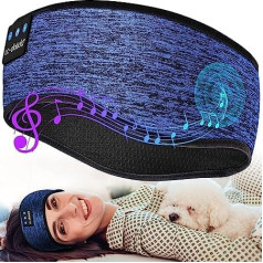 Sleep Headphones Bluetooth 5.2 Sleep Mask, Sporta Headphones Sleep Headstand Bluetooth with HD Stereo Speaker, Dāvanas vīriešiem Sieviešu sporta treniņi, skriešana, ceļojumi