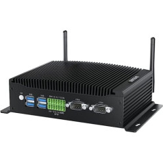 BASOARO Fanless Mini Industrial PC, Mini Desktop PC i5 8260U, 8GB RAM 256GB SSD, Gigabit Ethernet, HD+DP 4K displeja ports, 2 RS232 COM, GPIO, WiFi, BT 4.2, Windows 11 Pro mini dators