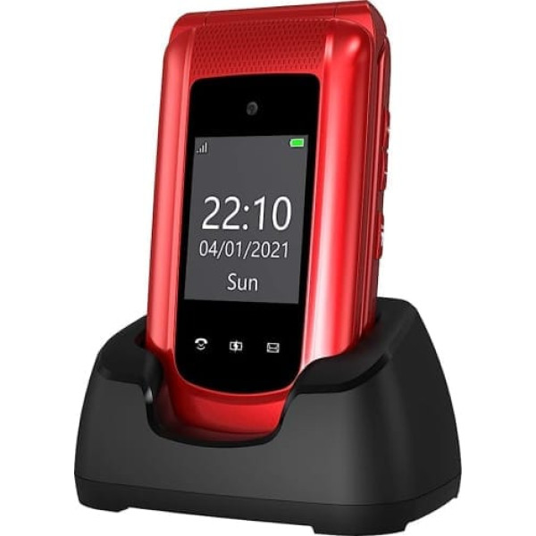 uleway GSM Simlock-Free vecākais mobilais tālrunis saliekams mobilais tālrunis bez līguma, lielas pogas mobilā tālruņa SOS avārijas zvana funkcija, kabatas lukturītis, FM radio, 2,4 collu dubultdisplejs, vienkāršs mobilais tālrunis senioriem 