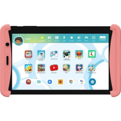 Kurio C21171 Tab Lite 2 rozā Android planšetdators bērniem, 7 collu skārienekrāns, 16 GB atmiņa, kamera, 40+ lietotnes, vecāku bloķēšana, aizsargapmācības dators, planšetdators bērniem, klēpjdatora rotaļlieta, kas ideāli piemērota ce