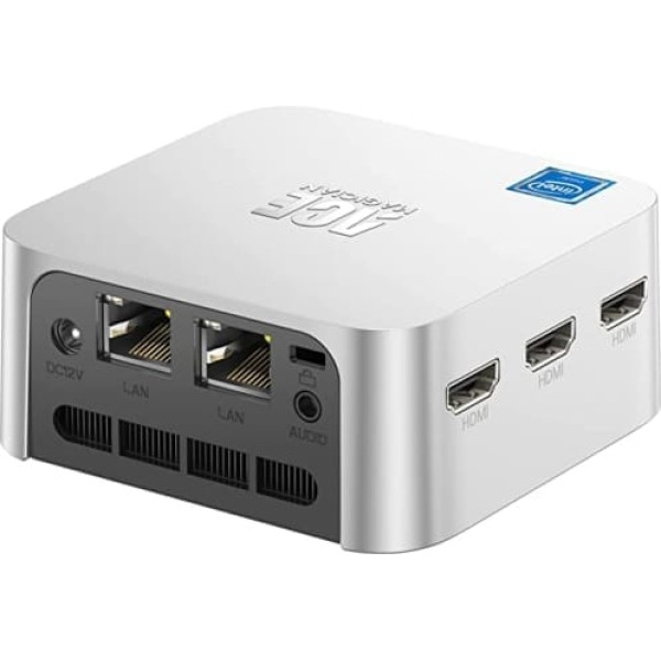 Mini PC Dual Ethernet porti, Intel N95 203G dators, mazs dators Windows11 Pro HDMI 4K@60 3 ekrāna displejs, 2.4/5G WiFi, BT4.2 zems enerģijas patēriņš mājas kinozālei/birojā