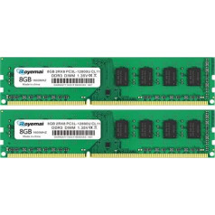 16GB Kit DDR3 12800U Dimm Memory Module PC3L 12800 DDR3L 1600mhz 2X8GB 2Rx8 1.35V/1.5V CL11 Memory Module for Desktop Computer