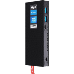 Mele Mini PC Stick bez ventilatora PCG02 Pro WiFi 6 Windows 11 Pro Celeron N5105 8GB 128GB, mazs dators uz Stick Dual 4K HDR HDMI, Business Mini Computer Desktop PD3.0 Ethernet PXE automātiska ieslēgšana