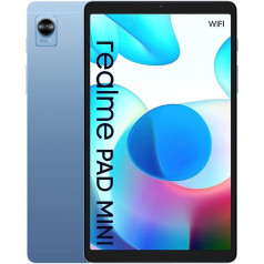 realme Pad Mini Wifi 3+32, liels 8,7 collu displejs, mega akumulators ar 6400 mAh, spēcīgs Unisoc T616 procesors, 18 W ātra uzlāde, 7,6 mm unibody dizains izgatavots no alumīnija, zils EU