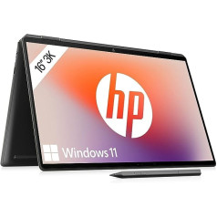 HP Spectre x360 2-in-1 klēpjdators | 16 collu 3K+ skārienekrāns | Intel Core i7-1360P | 16 GB DDR4 RAM | 512 GB SSD | Intel Arc A370M | Windows 11 | QWERTZ | Melns | Ietver HP MPP 2.0 Tilt Pen