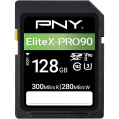 PNY 128GB X-PRO 90 Class 10 U3 V90 UHS-II SD zibatmiņas karte