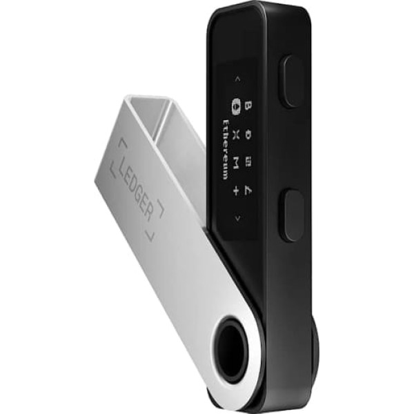 Ledger Nano S Plus aparatūras maks (Matt Black) - kriptovalūtu, NFT un žetonu aizsardzībai