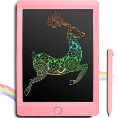 JOEAIS krāsains LCD rakstāmgalds 8,5 collu elektroniska rakstīšanas planšetdators ar pildspalvu, digitālā zīmēšanas tāfele ar pretizlaiduma funkciju, grafiti piezīmju rakstīšana bērniem (rozā)
