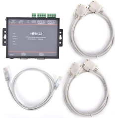 Seriālais serveris, HF-5122 Dual Serial Port Serial Server 5-36 VDC uz Ethernet RS232/RS485/RS422