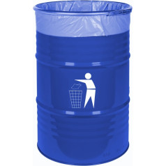 Уличный контейнер, ведро, урна для мусора из сверхпрочной стали БОЧКА 200л - синий