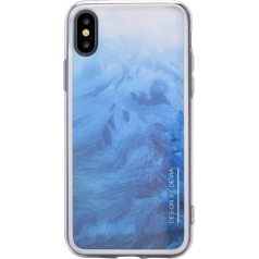 Devia Landscape Aizmugurējais Silikona Apvalks priekš Apple iPhone X / XS Zils