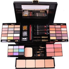 FantasyDay 54 Colors Multifunctional Exquisite Cosmetic Gift Set grima komplekts sejai, acīm un lūpām - kosmētikas paletes tualetes futrālis ar acu ēnu paleti, lūpu krāsa, vaigu sārtums, skropstu tuša