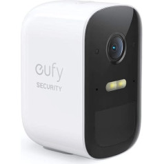 eufy Security eufyCam 2C bezvadu drošības kamera, papildu kamera, 180 dienu akumulatora darbības laiks, 1080p, ip67 laika apstākļu izturīgs, nakts redzamība, saderīga ar Amazon Alexa, bez ikmēneša maksas