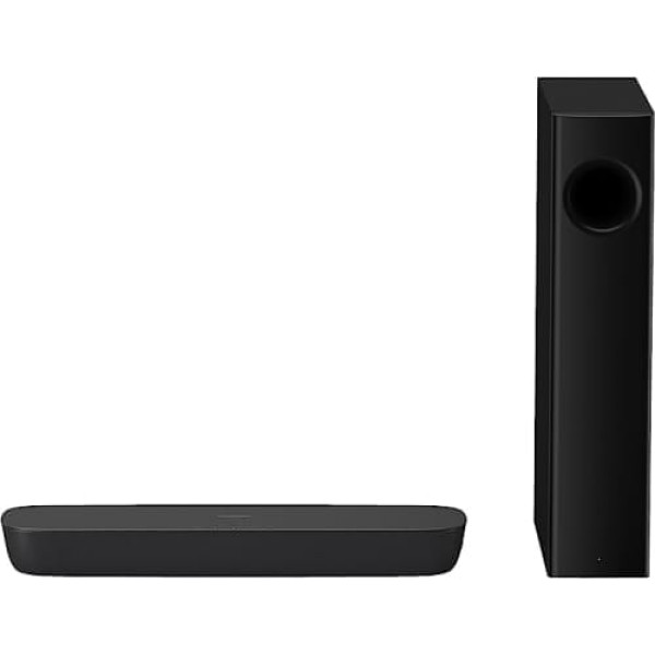 Panasonic SC-HTB254EGK 2.1 Soundbar (120 vatu RMS, HDMI ar ARC, optiskā ieeja, Bluetooth, DTS digitālā telpiskā skaņa, melna)