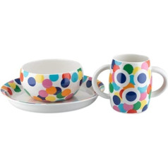 Alessi AM39S1 Children's Bone China Crockery Set, Multi-Colour