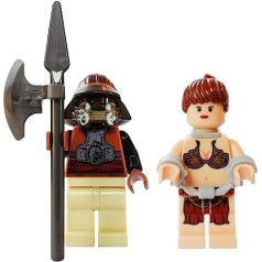 Lendo Kalisians (Jabba Guard) un princese Leia verdzene ar ķēdēm — LEGO Star Wars minifigūras