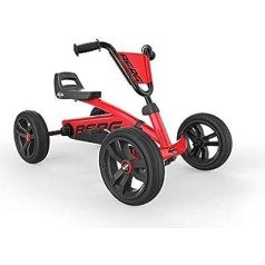 Berg 8715839075243 Gokarts Buzzy Red bērnu transportlīdzeklis, pedāļu mašīna, drošība un stabilitāte, bērnu rotaļlieta piemērota bērniem vecumā no 25 gadiem, sarkana/melna.