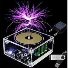 Vastarry Music Tesla Spool 10 cm Artificial Music Tesla Coil Flash Model Electric Power Wireless Transmission Model Science Experiment Tool