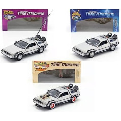 - Welly - Pot of 3 Delorean cars from Back to The Future films - 1:24 scale (Ref: L3)