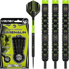 Winmau Michael Van Gerwen MvG Adrenalīna šautriņas, 24 g, Profesionāls šautriņu komplekts ar volframa tērauda galiem ar lidojumiem un vārpstām