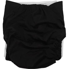 Adult Cloth Nappy, Washable, Reusable, Waterproof, Soft and Breathable Incontinence Underwear, Cloth Nappy for Men and Women (Black)