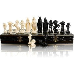 'Viking Chess Dekoratīvais 42 x 42 collas. Satriecoši šaha galda retumi.