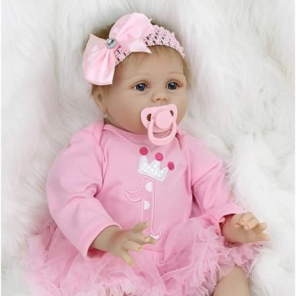 Ziyiui Reborn Doll Girl 55cm Realistic Reborn Babies Handmade Soft