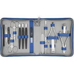 Marqus Solingen Solingen Manicure Set - 16 Piece Manicure Pedicure Set in Faux Leather Case Handy and Soft - Complete Set with Everything for Hand and Foot Care