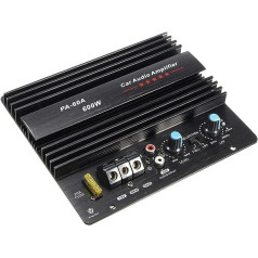 12V 600W PA-60A Car Audio Amplifier Board Speaker Subwoofer Board Bass Module High Power Mono Channel Lossless Accessories (Black)