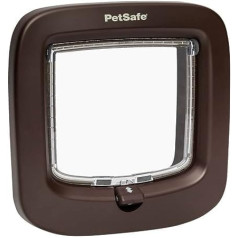 PetSafe Cat Flap with Chip Detection, Manual Cat Flap, 4 Closure Options, Mounting in Window or Wall, Wood, Metal and PVC, Optional Mounting Adapter and Tunnel for Cats up to 7 kg