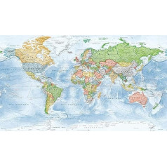 J.bauer Karten XXL Poster 2019 Political World Map 250 x 144 cm English