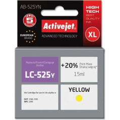 Activejet ab-525yn tinte (brother LC525y nomaiņa; supreme; 15 ml; dzeltena)