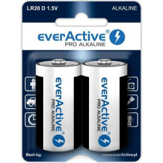 Everactive Baterijas LR20 / D blisteris pa 2