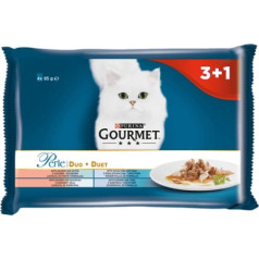 Purina Nestle Gardēžu perle duo zivju duets - mitrā kaķu barība 4x85g