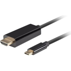 Lanberg usb-c kabelis (m) -> hdmi (m) 0.5m 4k 60hz melns ca-cmhd-10cu-0005-bk