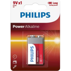 Philips 9v jaudas sārma akumulators 1 gab. blisteris (61 lr)