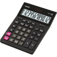 Casio galda kalkulators gr-12 melns, 12 ciparu displejs