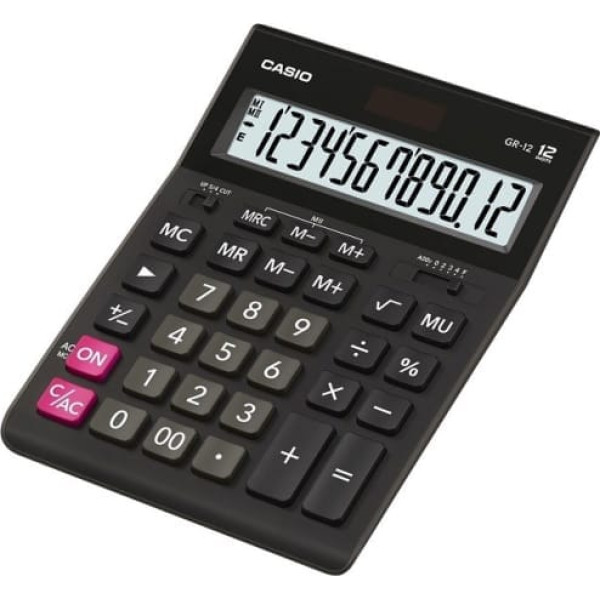 Casio desktop calculator gr-12 black, 12 digit display