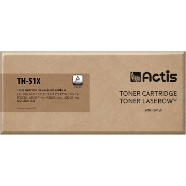 Actis th-51x toneris (HP 51x q7551x nomaiņa; standarta; 13 000 lappušu; melns)